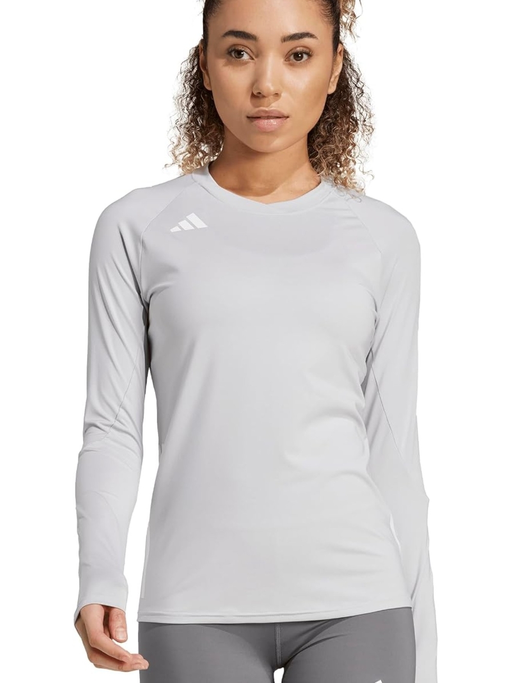 adidas Women's Long-Sleeve HiLo Athletic Performance Volleyball Jersey - Small
